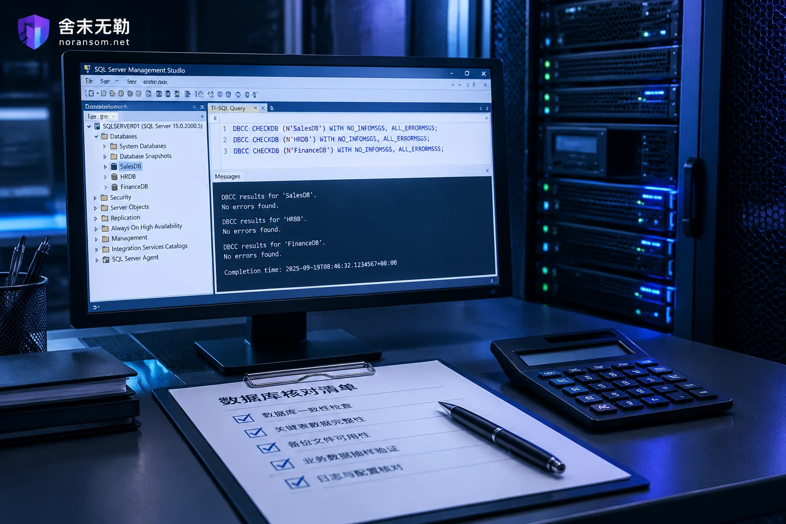 Is Your SQL Server Ready After Recovery? Five-Step Verification from CHECKDB to Financial Reconciliation